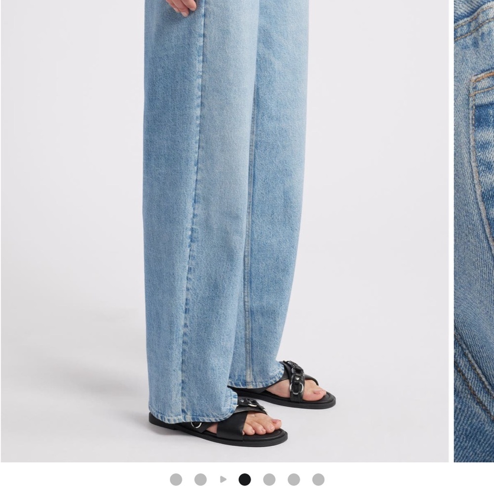 rag & bone Women's Miramar Straight Leg Jeans - Blue - Picture 8 of 9